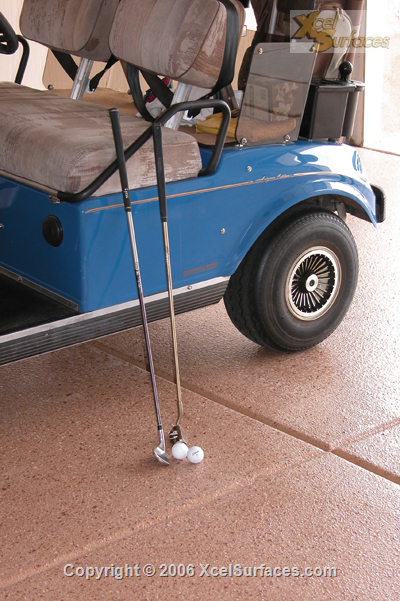 Golf Cart on Epoxy