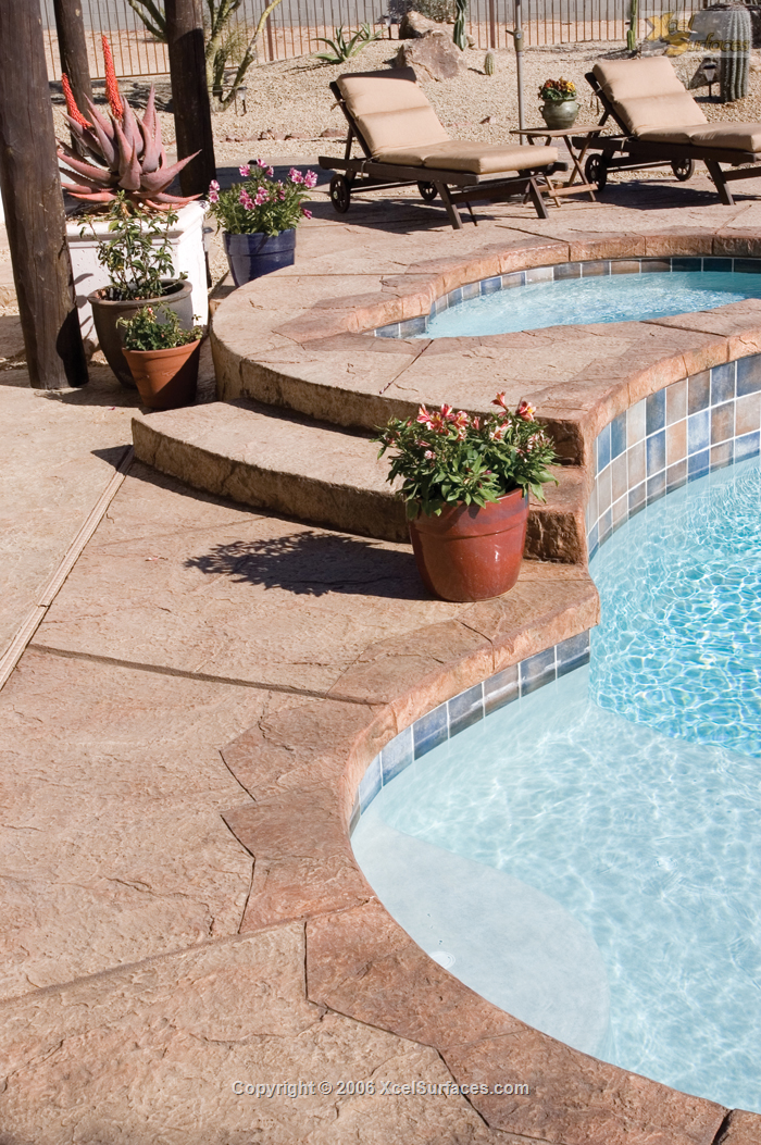 Stamped Pool Area