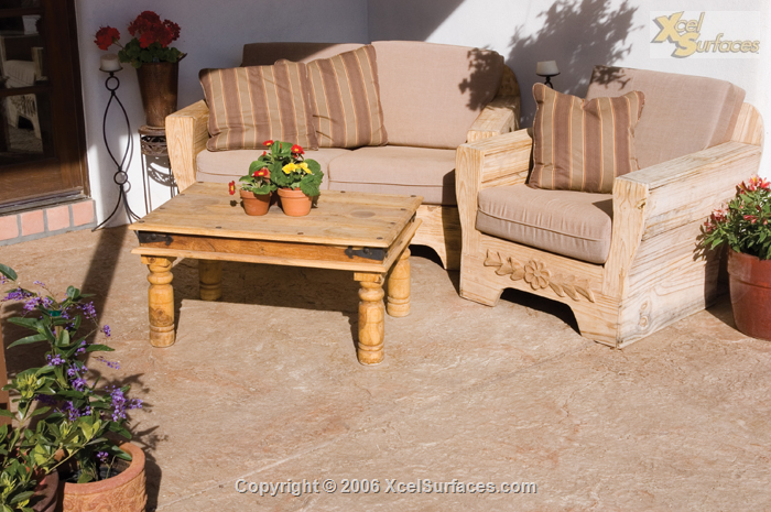 Stamped Sitting area